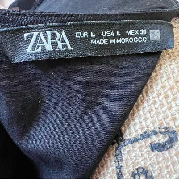 NWOT-ZARA-Women’s Black Oversized Long Sleeved Top-L - Picture 9 of 11